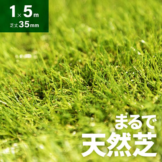 リアル人工芝 芝丈35mm 1×5m