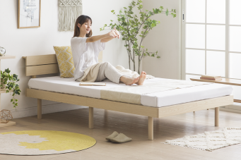 セミダブルベッドフレーム ダークグリーン高級品