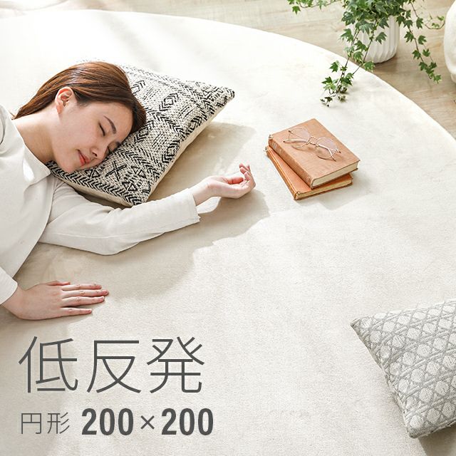低反発ラグ 円形 200×200cm【sfr02-200r】