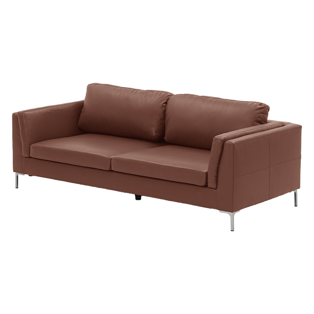 幅189cm] 3人掛けレザーソファ モダン ヴィンテージ スクエアフォルム