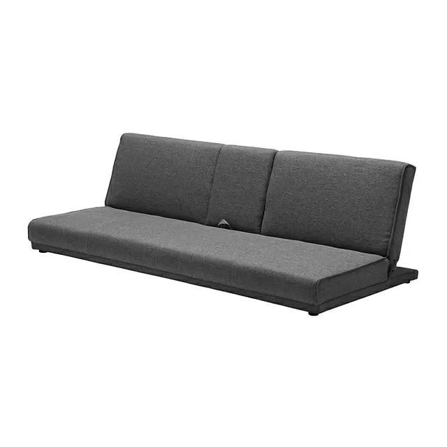 幅185cm] 3人掛けローソファー リクライニング 格納式テーブル付き