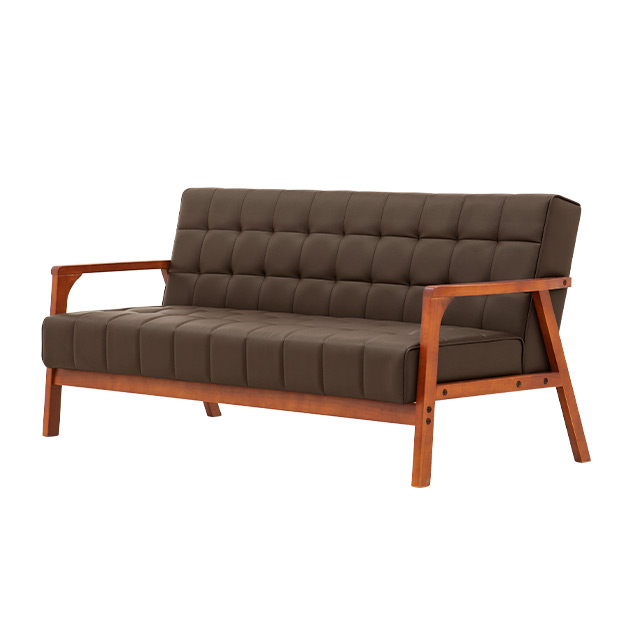 幅164cm] 2人掛けレザーソファーベッド 木製フレーム｜モダンデコ公式
