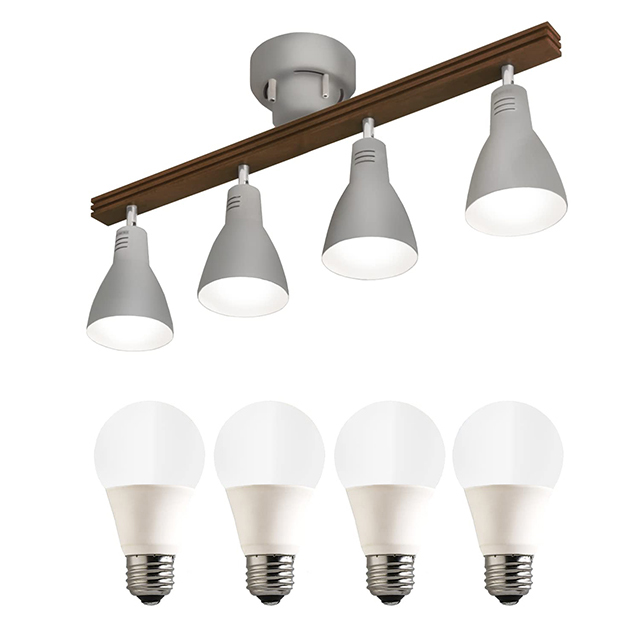 リモコン付 LEDシーリングライト ホワイト スポットライト 調光調色