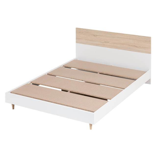 ダブル/クイーン] デンマークデザイン ベッドフレーム 木目調